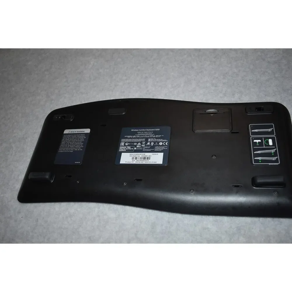 Microsoft Wireless Comfort Keyboard‎ 5050 Model 1728 No USB Dongle Ergonomic